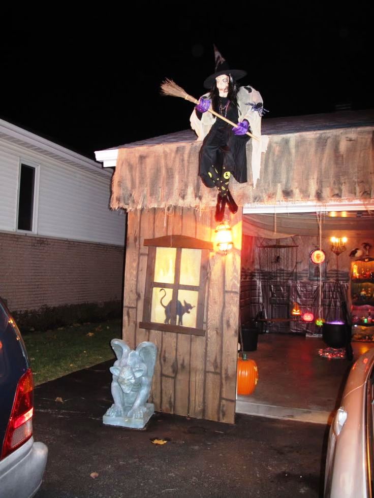 Haunted House Garage Halloween Decorations