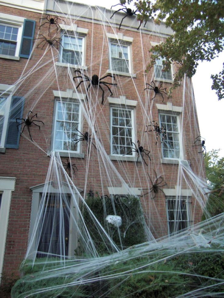 House Spiders Halloween Decorations