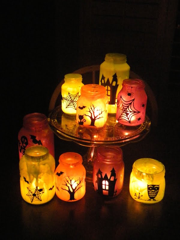 Luminaries Glass Jar Halloween Crafts