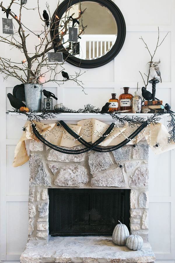 Modern Fireplace Halloween Decorations