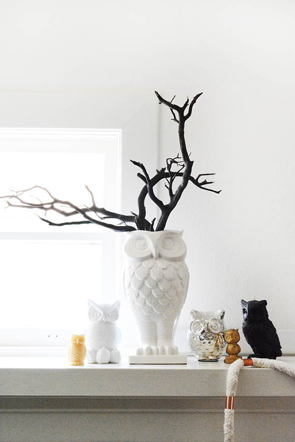 Modern Halloween Decorations in Black and White