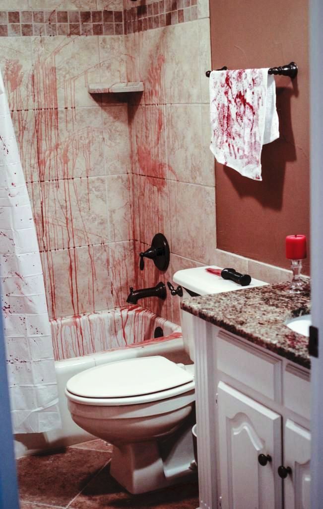 Murder of Travis Alexander Bathroom Halloween Decorations