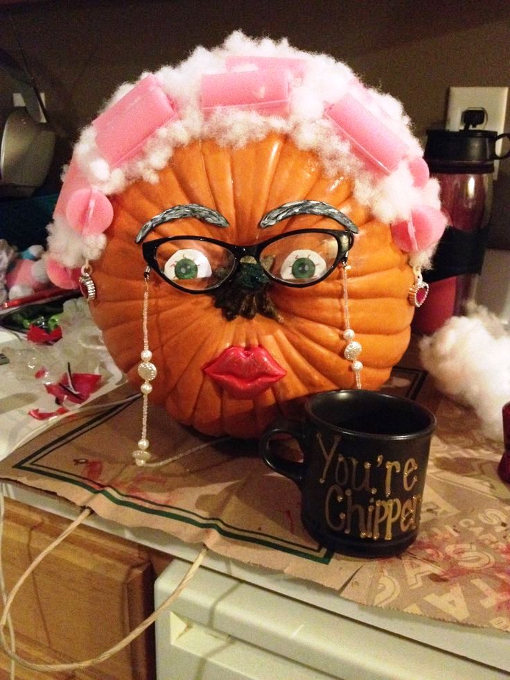 Old Lady Pumpkin Halloween Decorations for Work