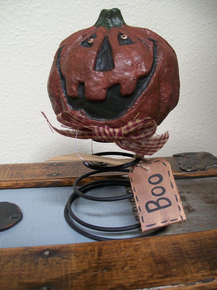Rustic Pumpkin Head Halloween Decoration