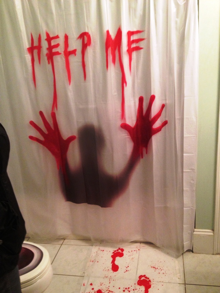 Scary Halloween Bathroom Decorations