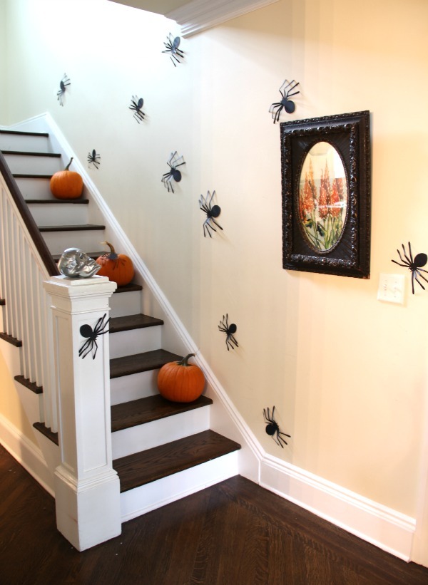 Staircase Spiders Halloween Decorations