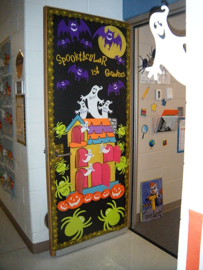 Stunning Halloween Classroom Door Decoration