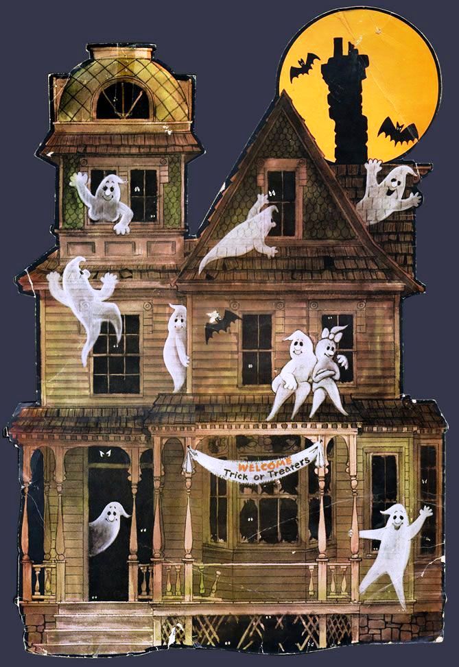 Vintage Decoration of Halloween Haunted House