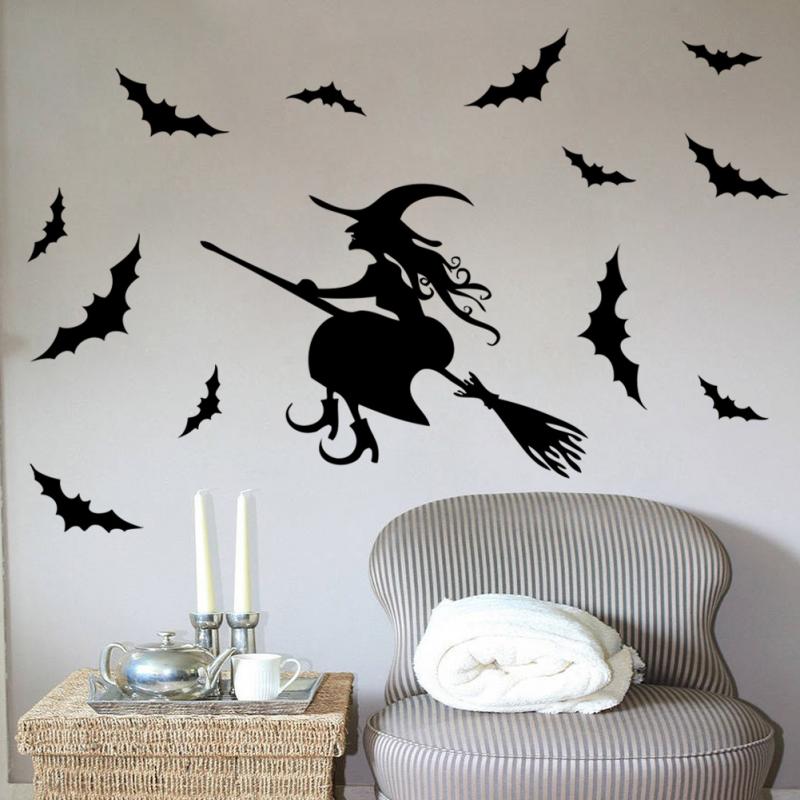 Vivid Witch Bat Printables Halloween Decorations