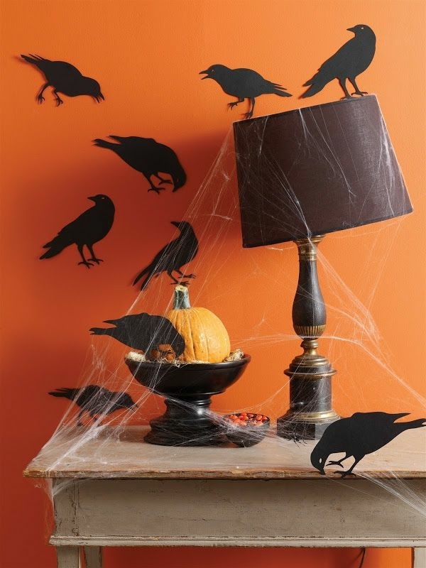 black crow Paper Halloween Decorations