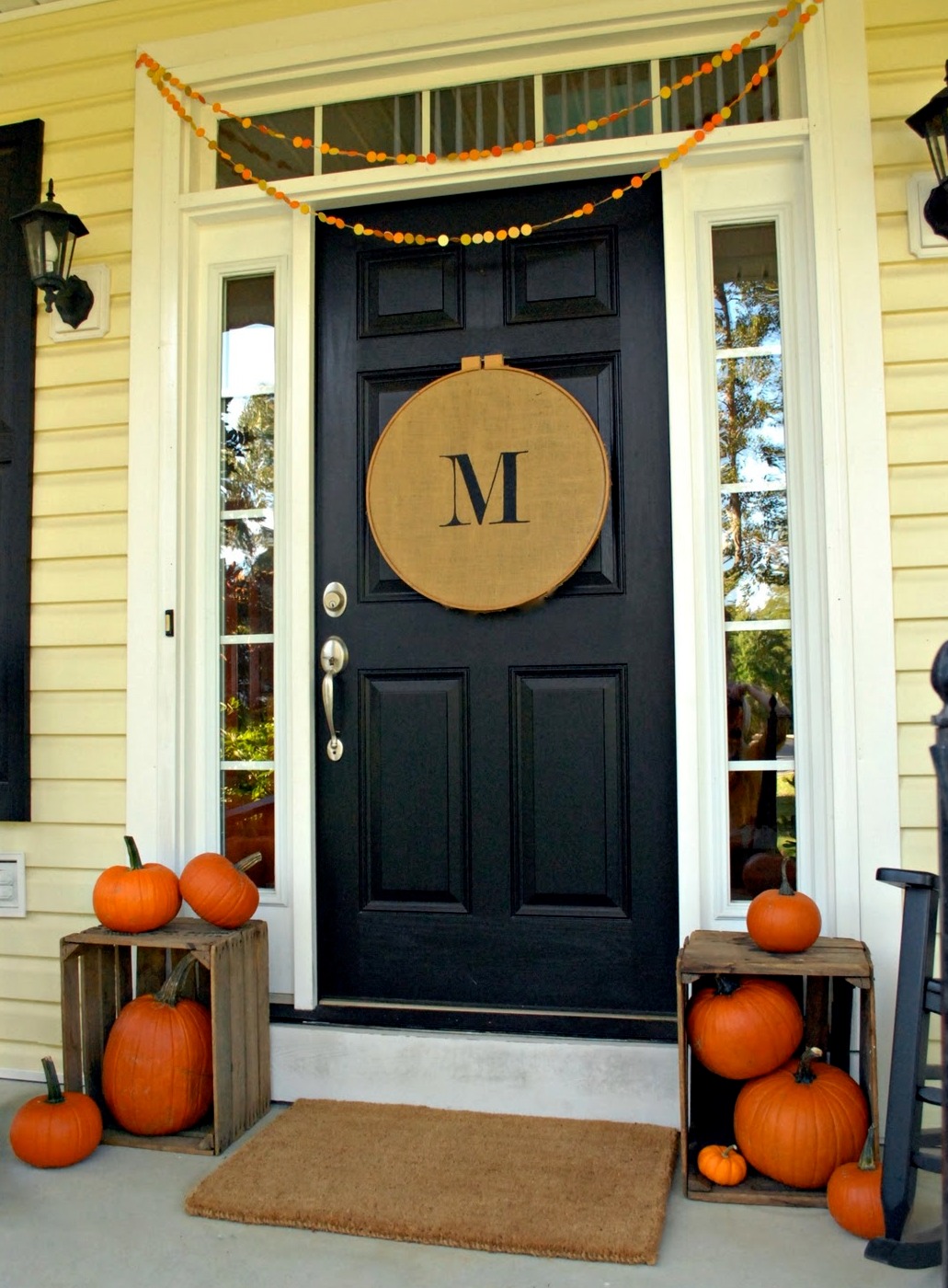gothic black front door Gothic Halloween Decorations
