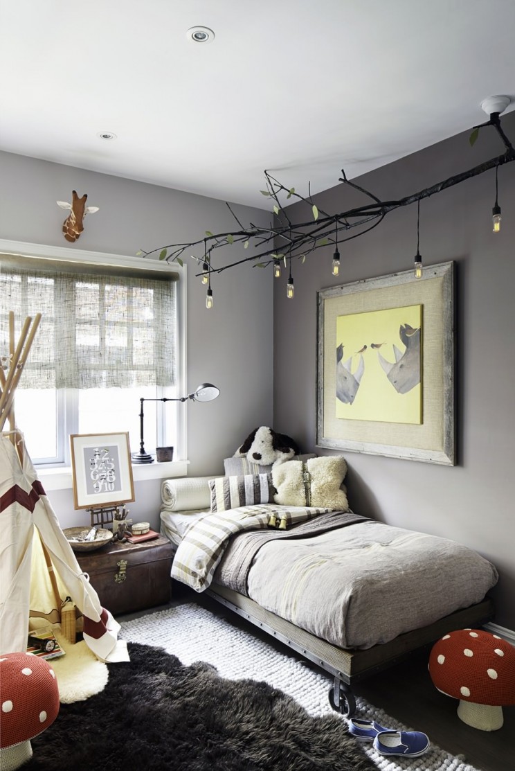 Amusing Grey Teenage Unique Bedroom Design