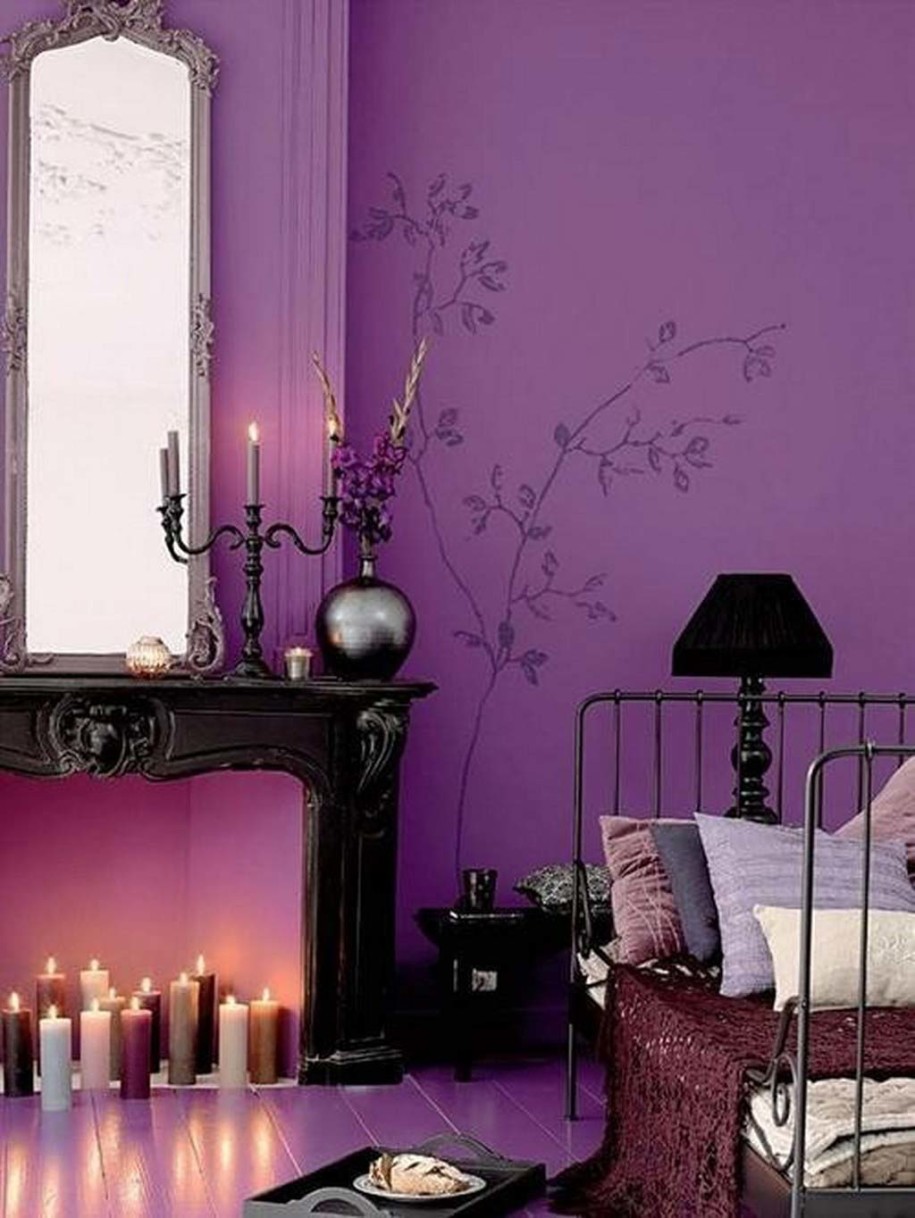 Minimalist Decorating With Purple with Electrical Design