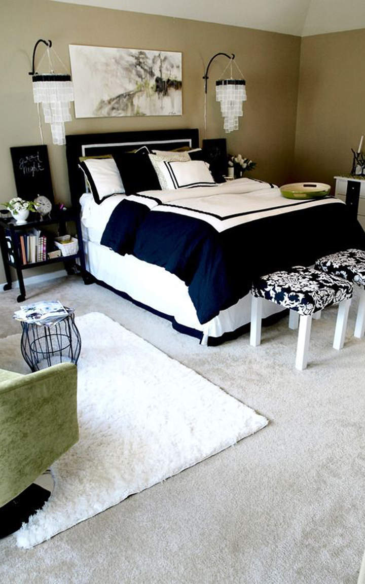 Fabulous navy blue bedroom design Ideas