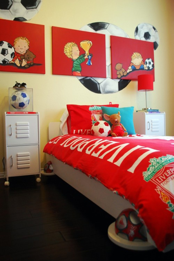 Kids Bedroom Design With Soccer Theme