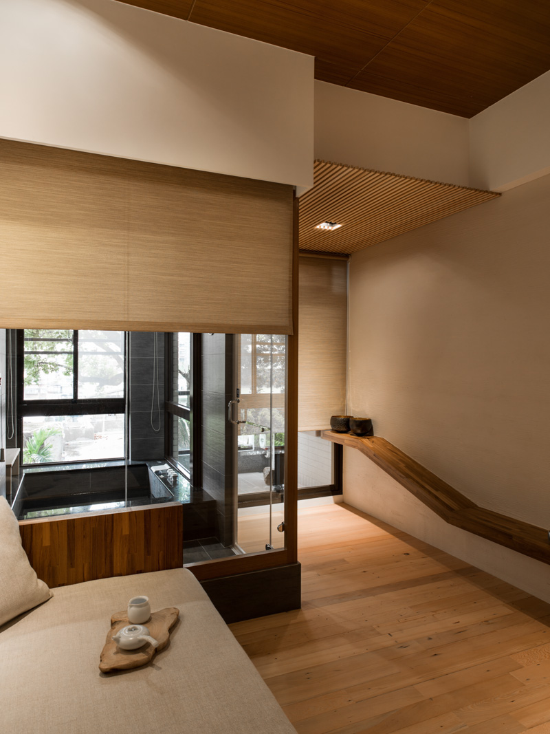 Modern Japanese Asian Basement Design