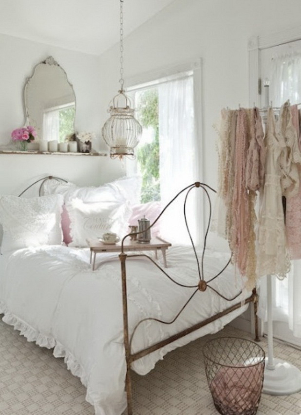 Peaceful White Bedroom Design