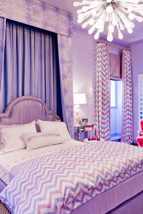 Purple Romantic Bedroom Design Ideas