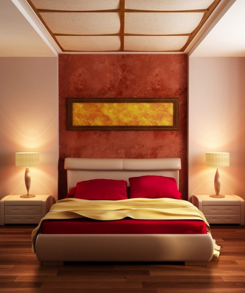 Stylish Parquet Flooring For Romantic Bedroom Interior Design