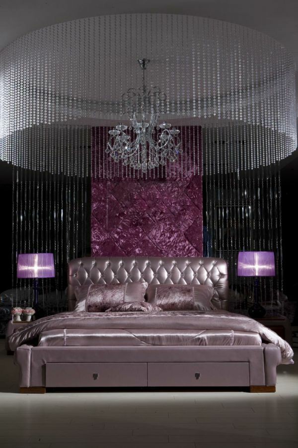 luxury purple bedroom design ideas