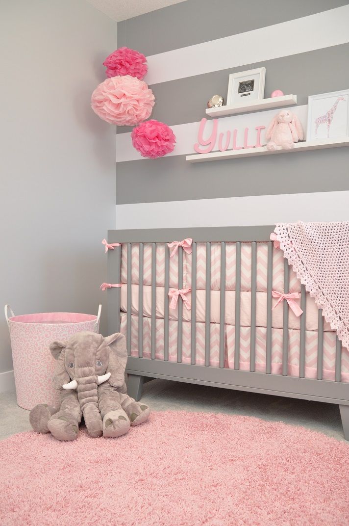 Baby Girl Nursery Pink and Grey