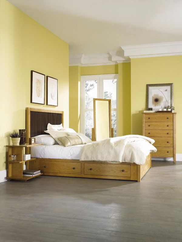 Yellow Bedroom Accent Wall