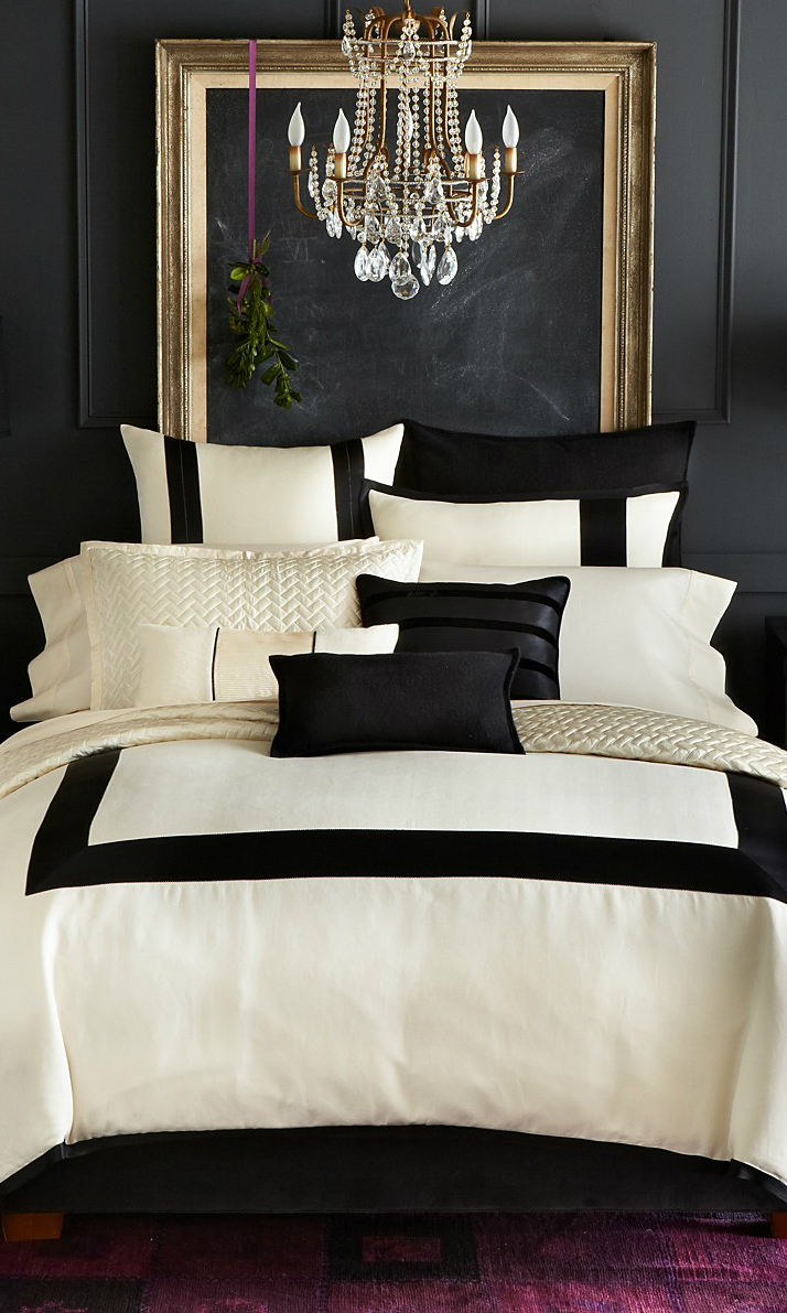 Black White and Gold Bedroom