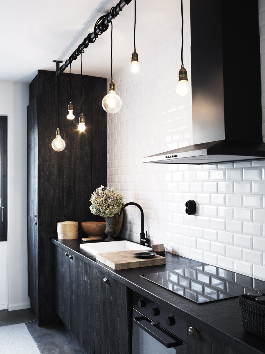 Black and White Industrial Kitchen
