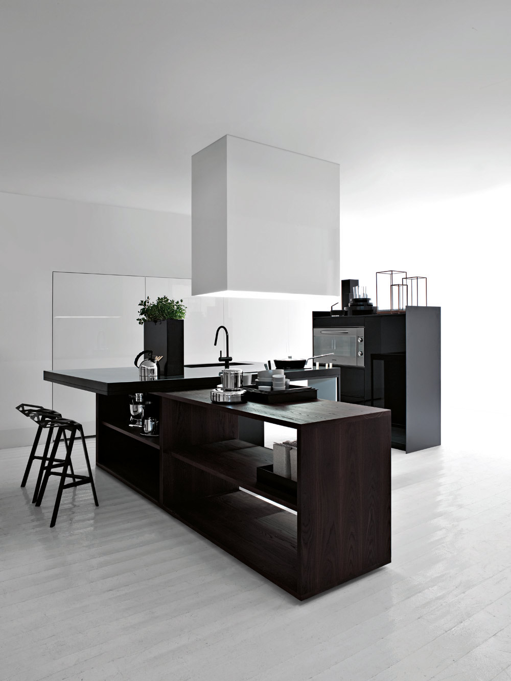 Black and White Kitchen Interior Design