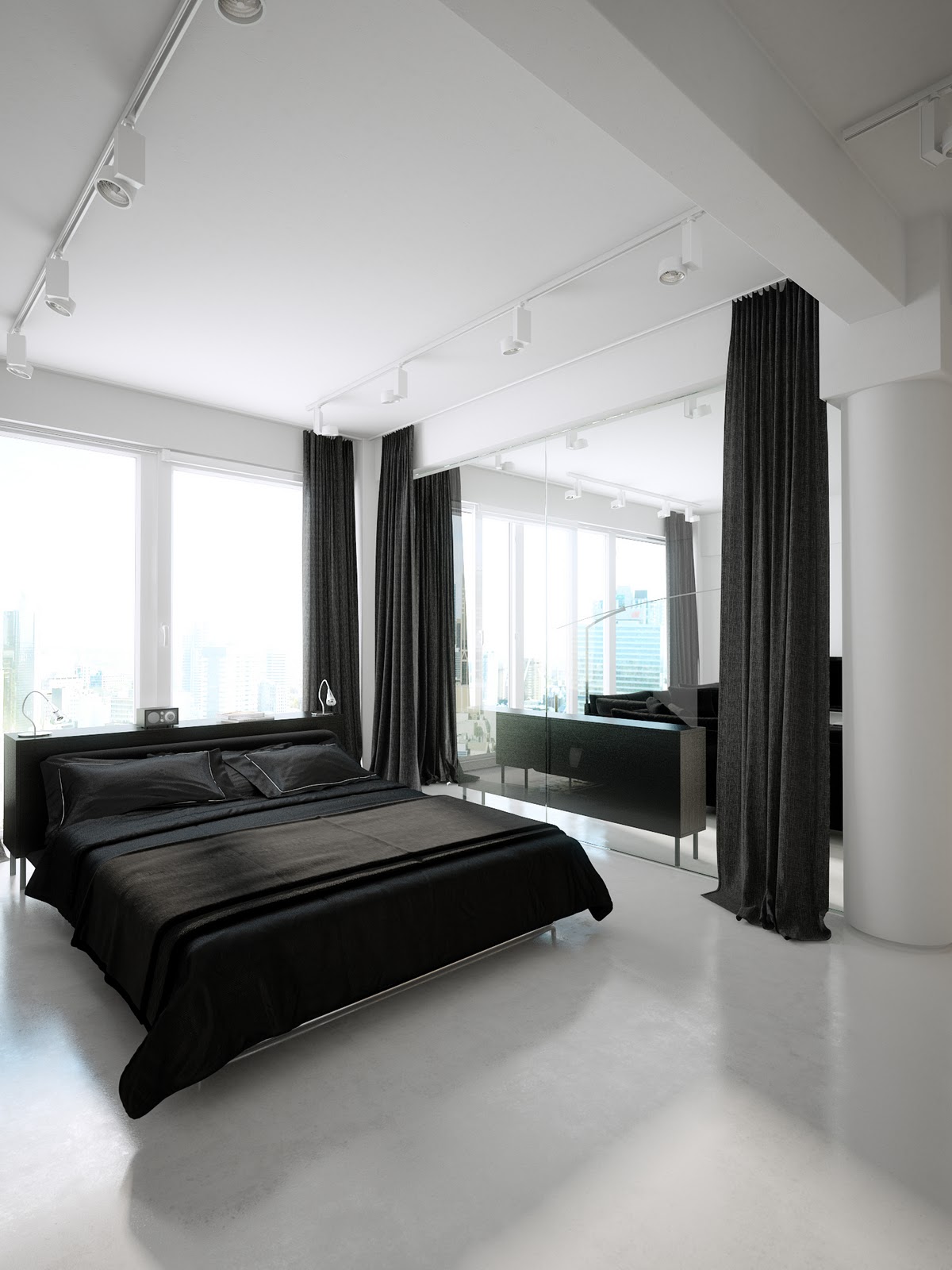 Black and White Luxury Bedroom