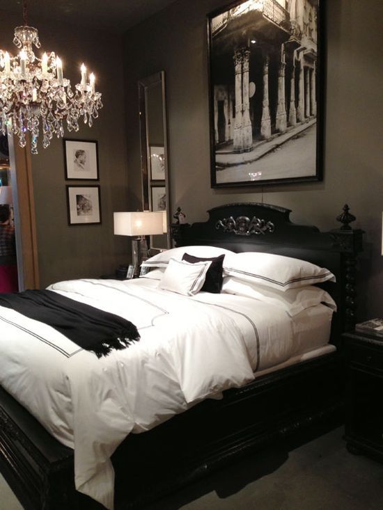 Black and White Romantic Bedroom
