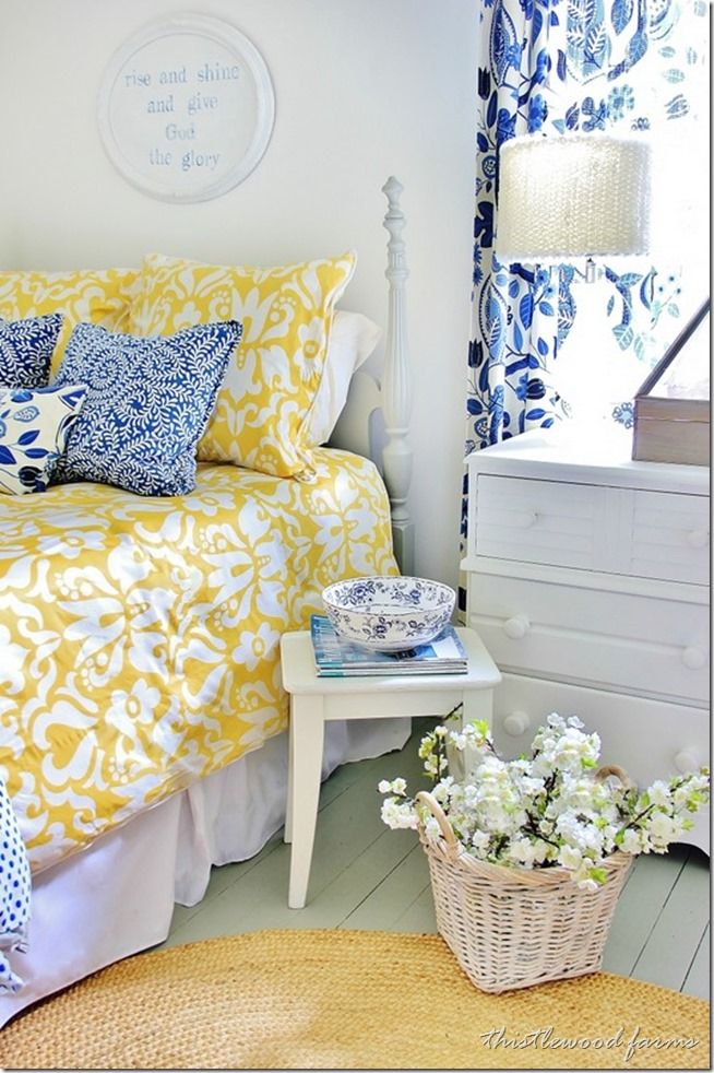 Blue and Yellow Bedroom Decor Ideas