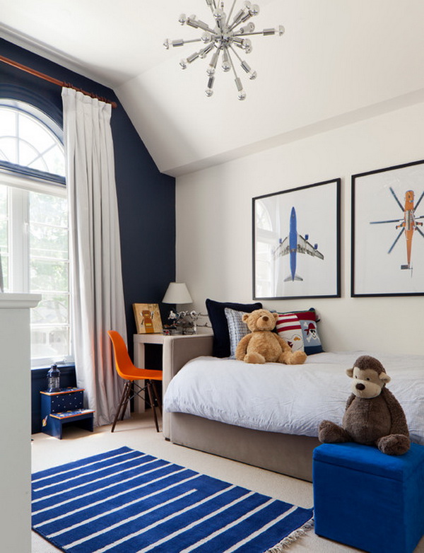 Boys with Blue Accent Wall Room