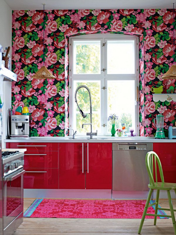 Bright Pink Kitchen