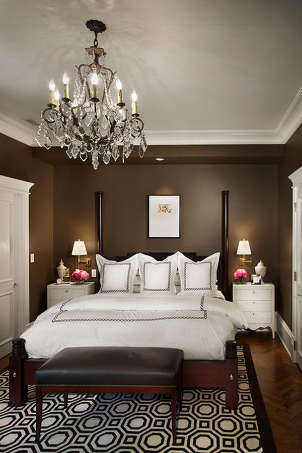 Brown Wall Master Bedroom Decorating Ideas