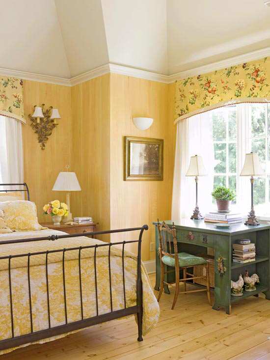 Yellow Bedroom Textured Bedding