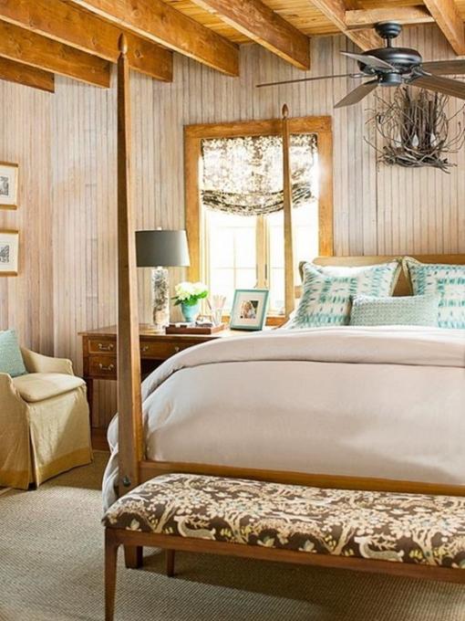 Classic Master Bedroom Color Design with Wood Furniture