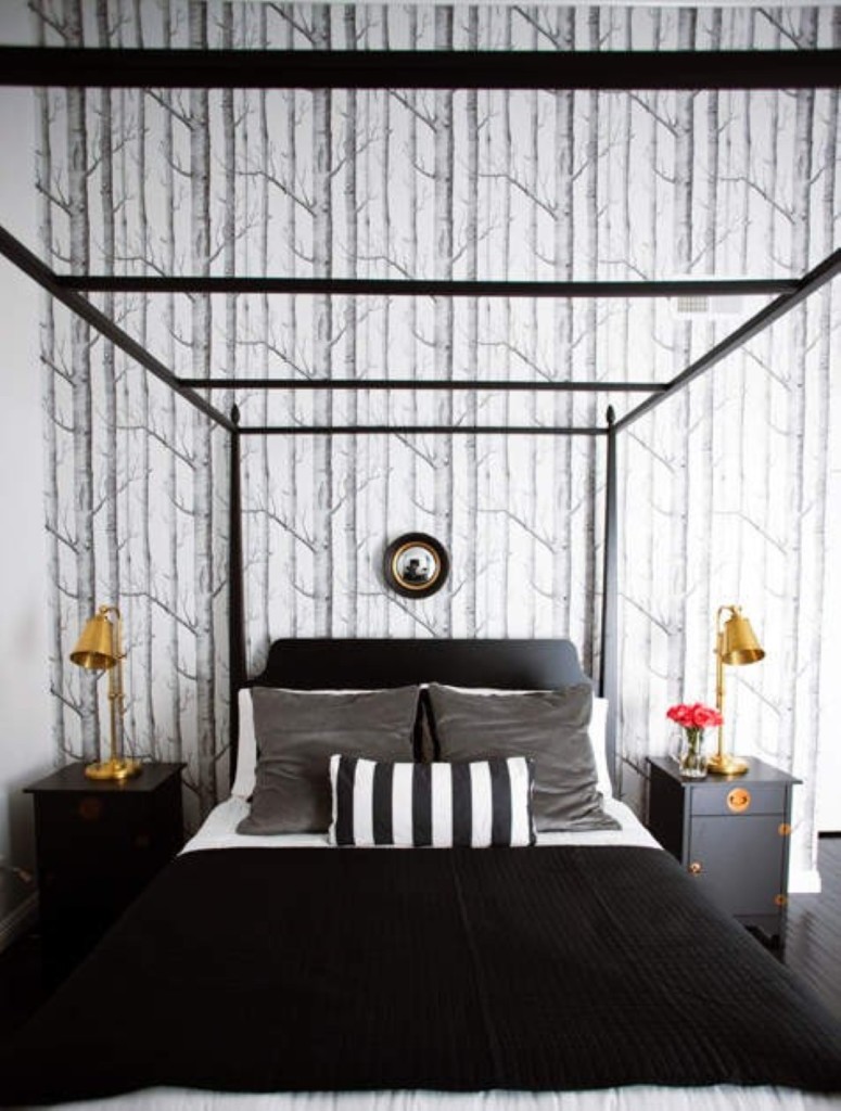 Cool Black and White Bedroom