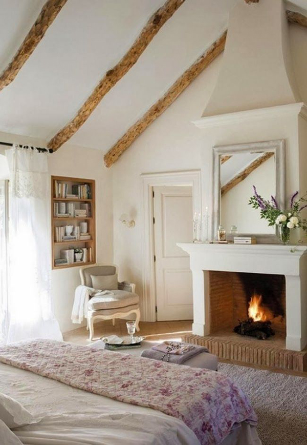 Cozy Bedroom with Fireplace