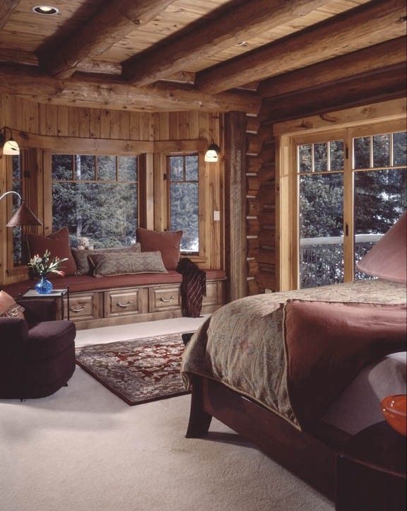 Cozy Warm Cabin Bedroom
