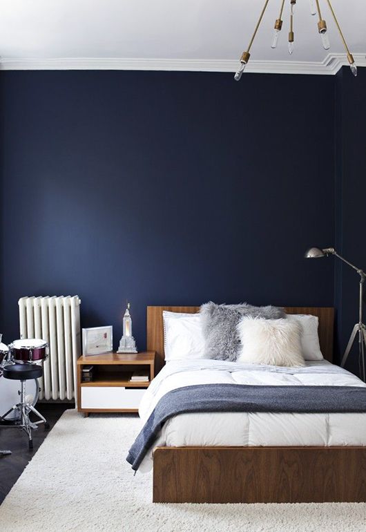 Dark Navy Blue Bedroom