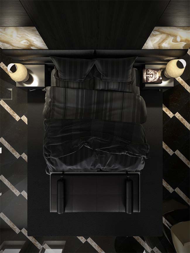 Dark master bedroom design