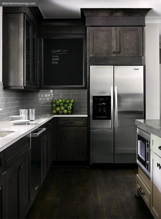 Gray Distressed Kitchen Cabinets