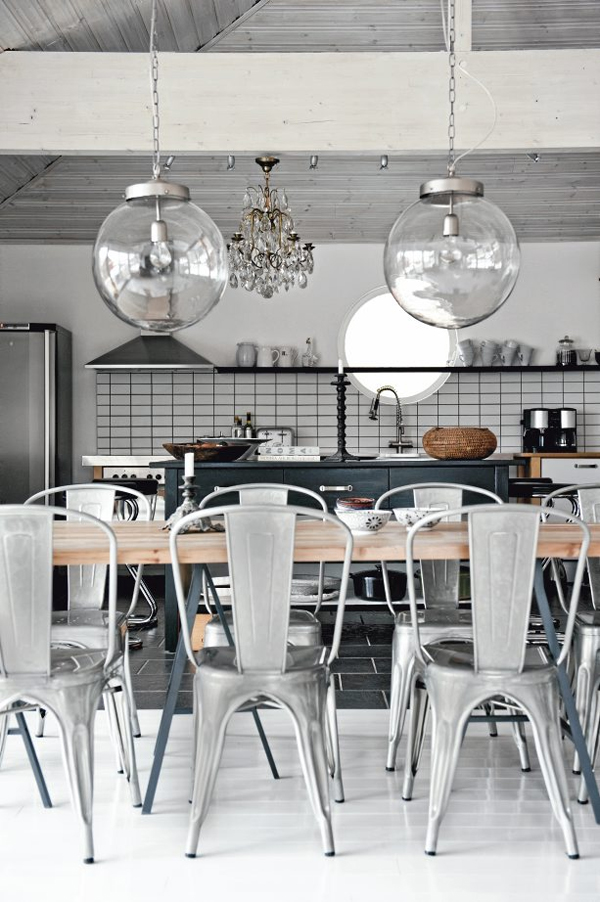 Industrial Kitchen and Dining Room