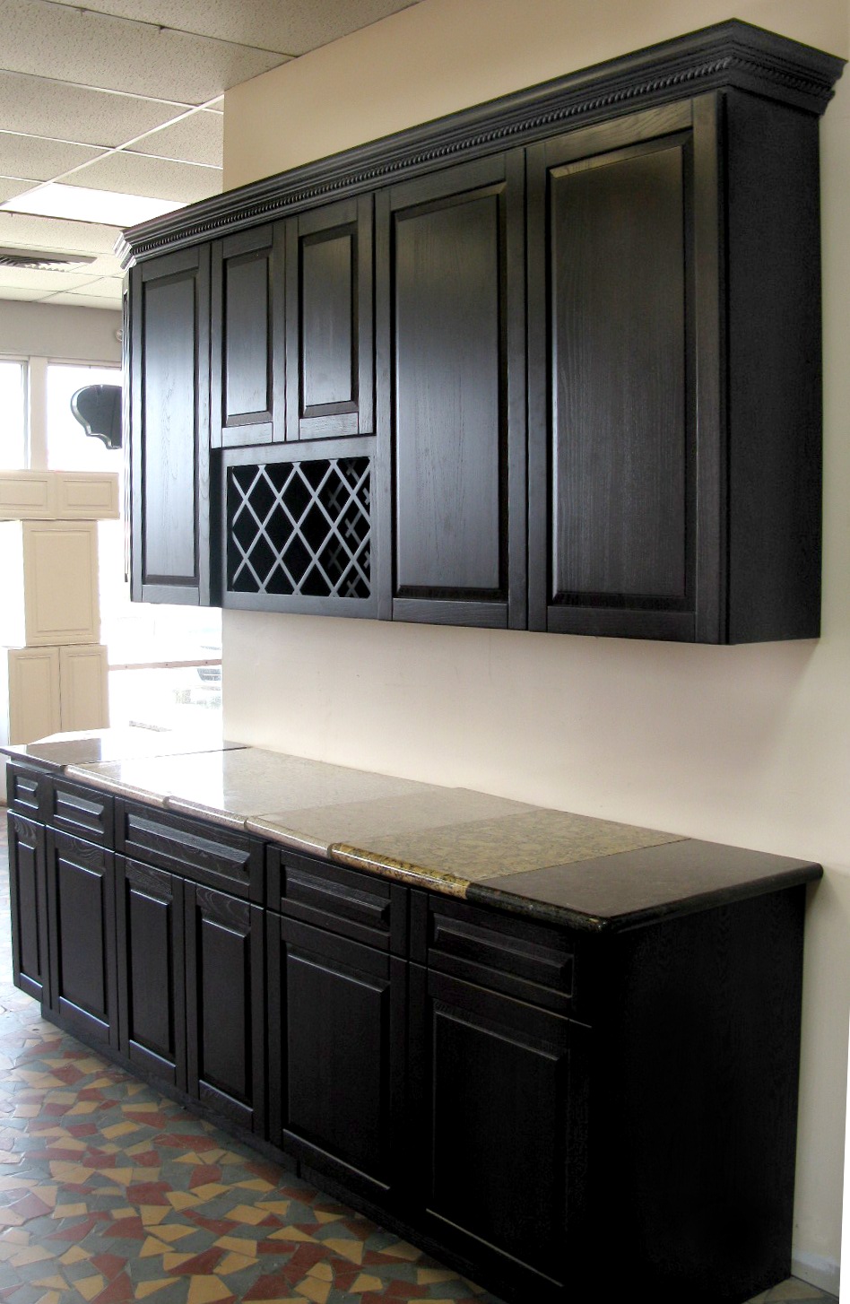 Kitchen Cabinets with Black