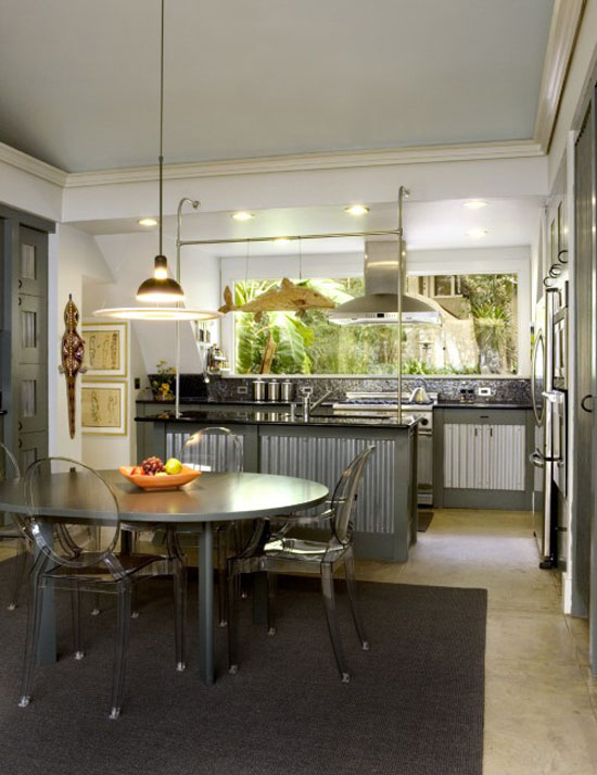 Kitchen Designs with Corrugated Metal