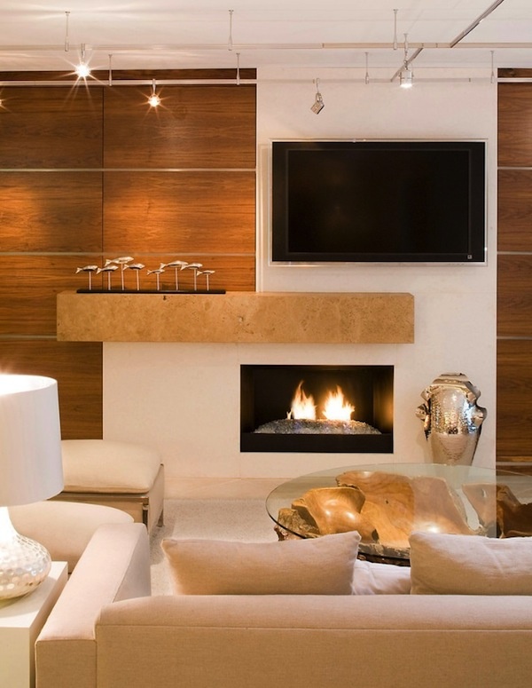 Living Room Design with TV Over Fireplace Ideas