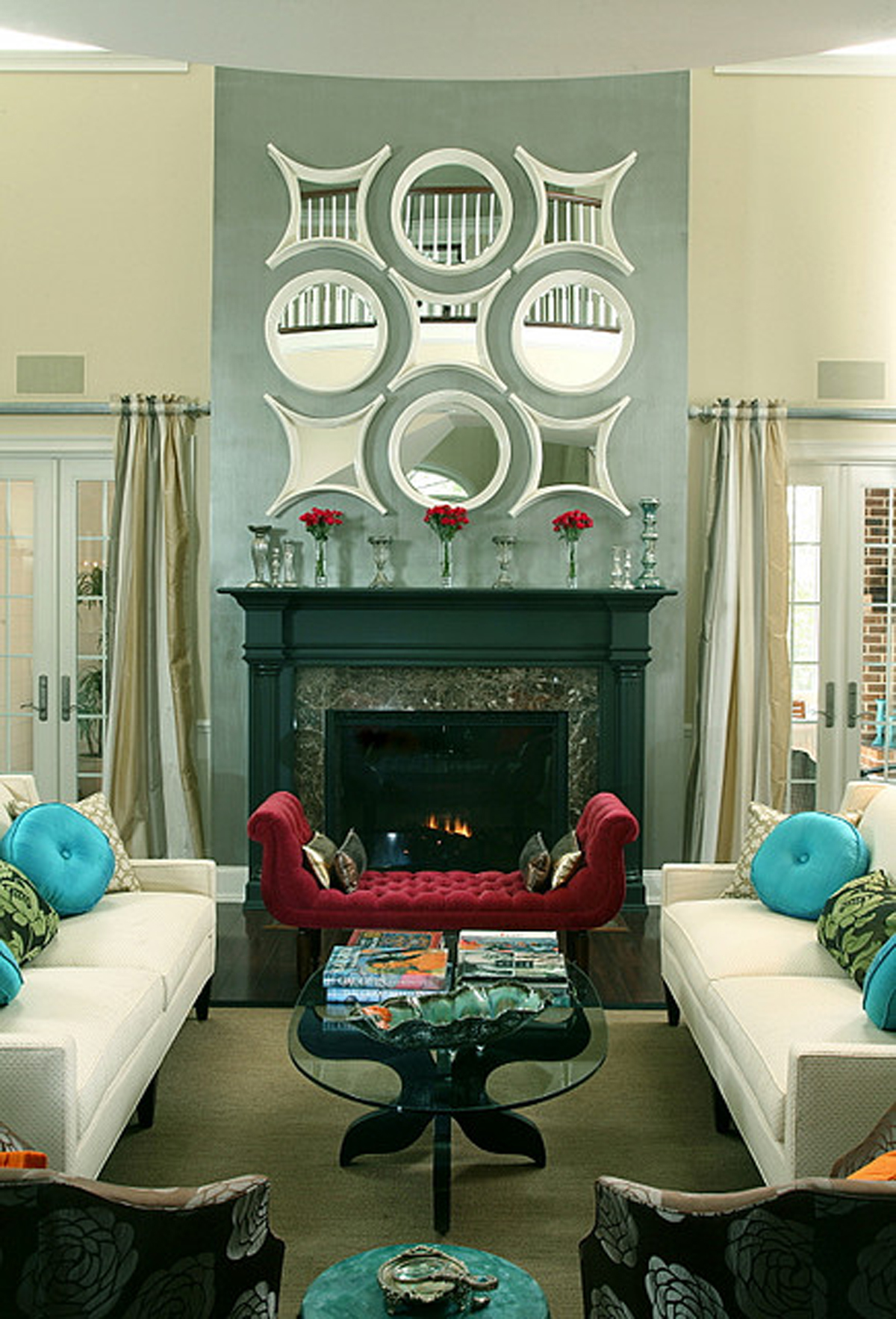 Mirror Over Fireplace Mantel Idea