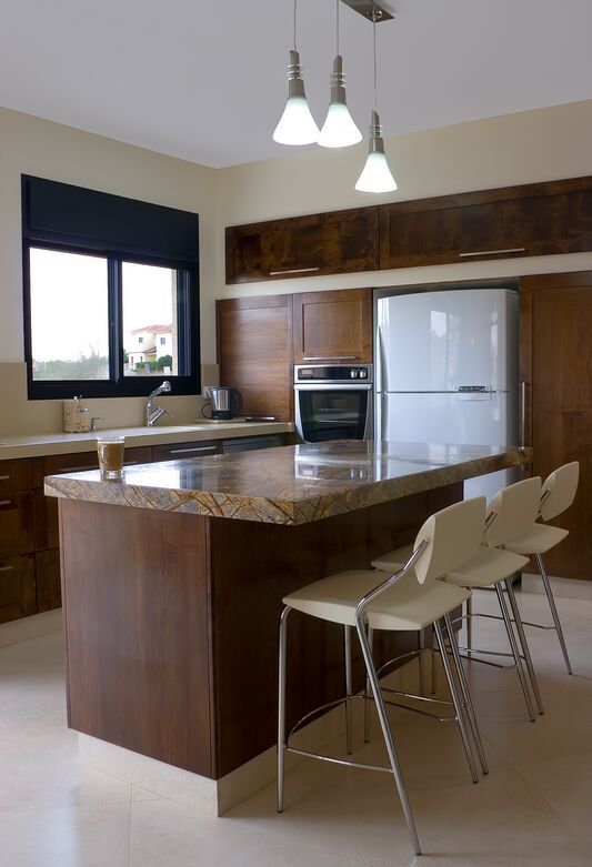 Modern Dark Wood Kitchen Cabinets