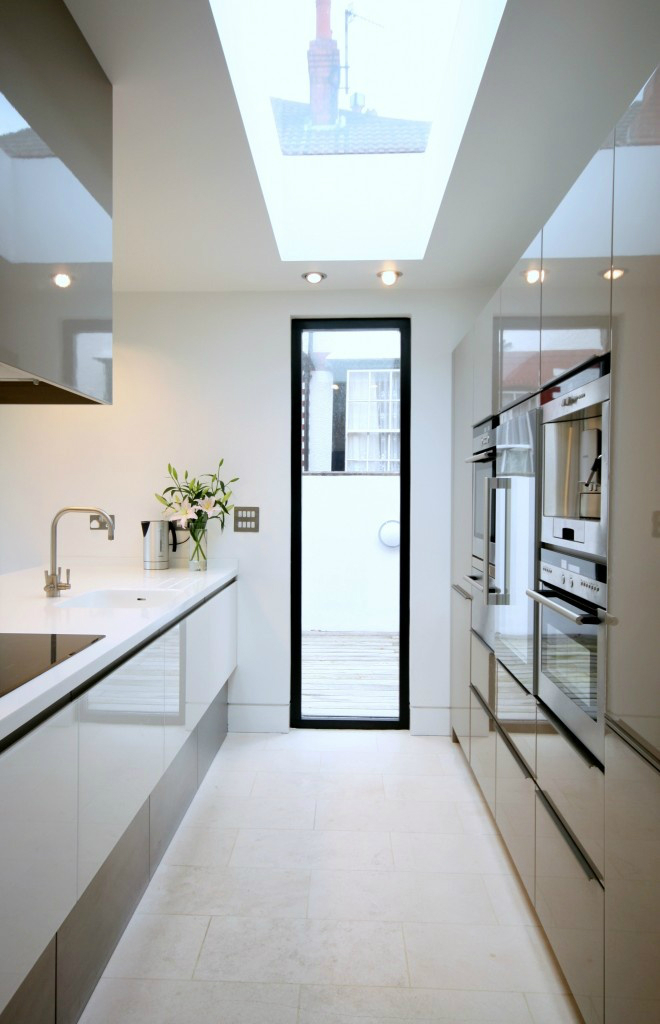 Modern Modern Galley Kitchen with Simple Decor